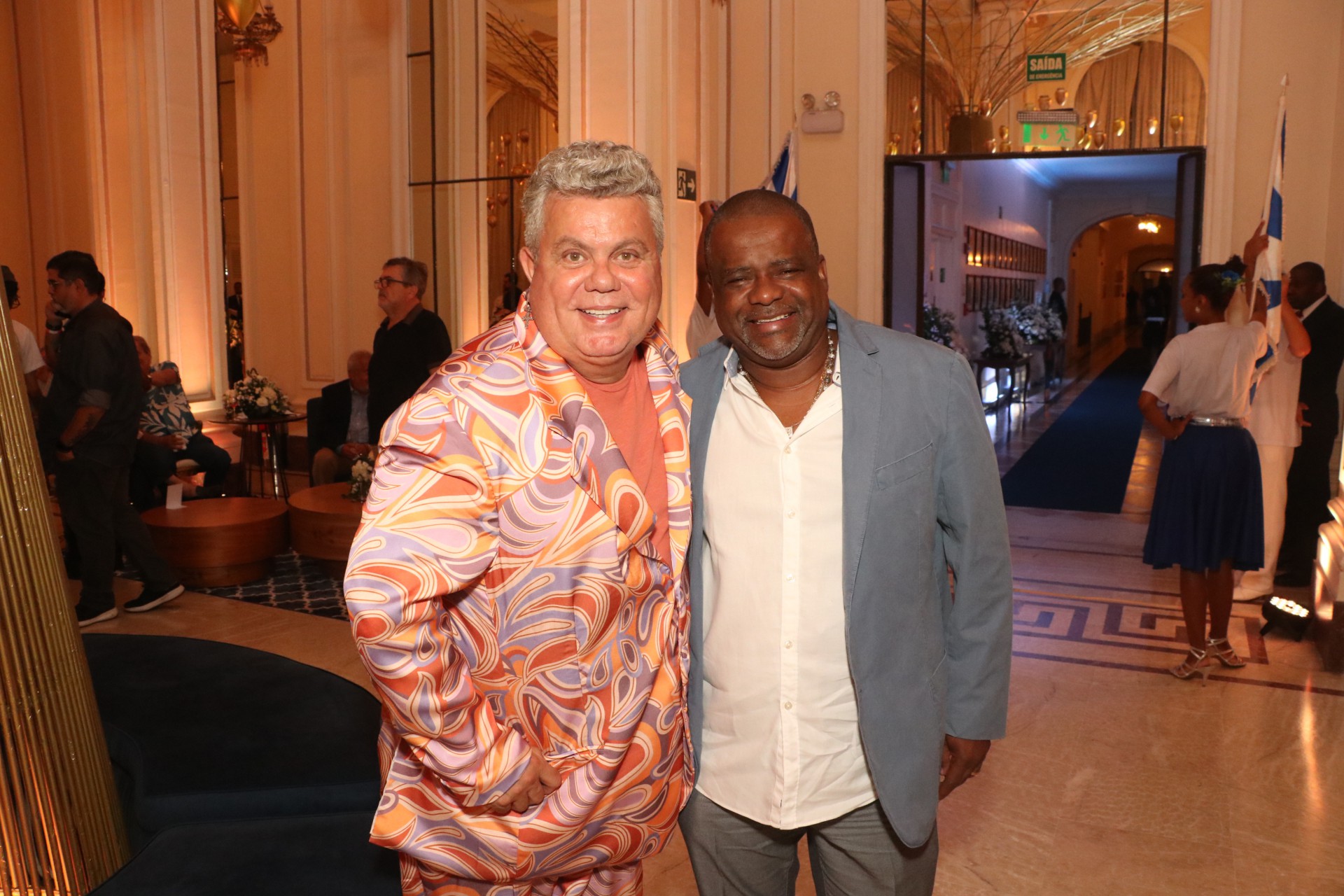 Milton Cunha e o presidente da Beija-Flor, Almir Reis - Rogério Fidalgo / AgNews