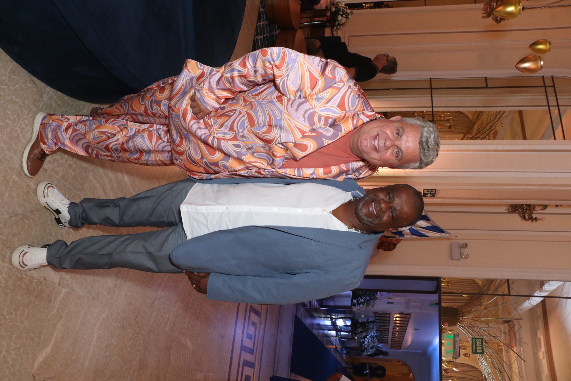 Milton Cunha e o presidente da Beija-Flor, Almir Reis - Rogério Fidalgo / AgNews