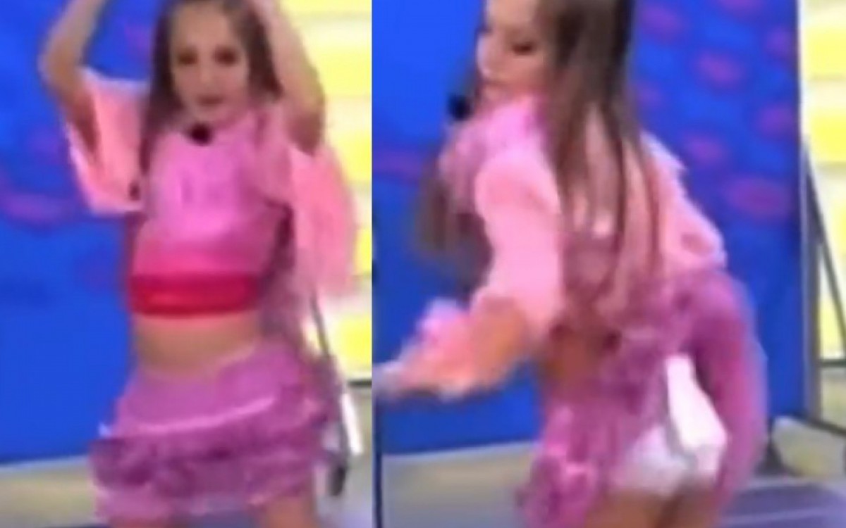 Bruna Griphao dan&ccedil;a no programa 'TV Xuxa', em 2008