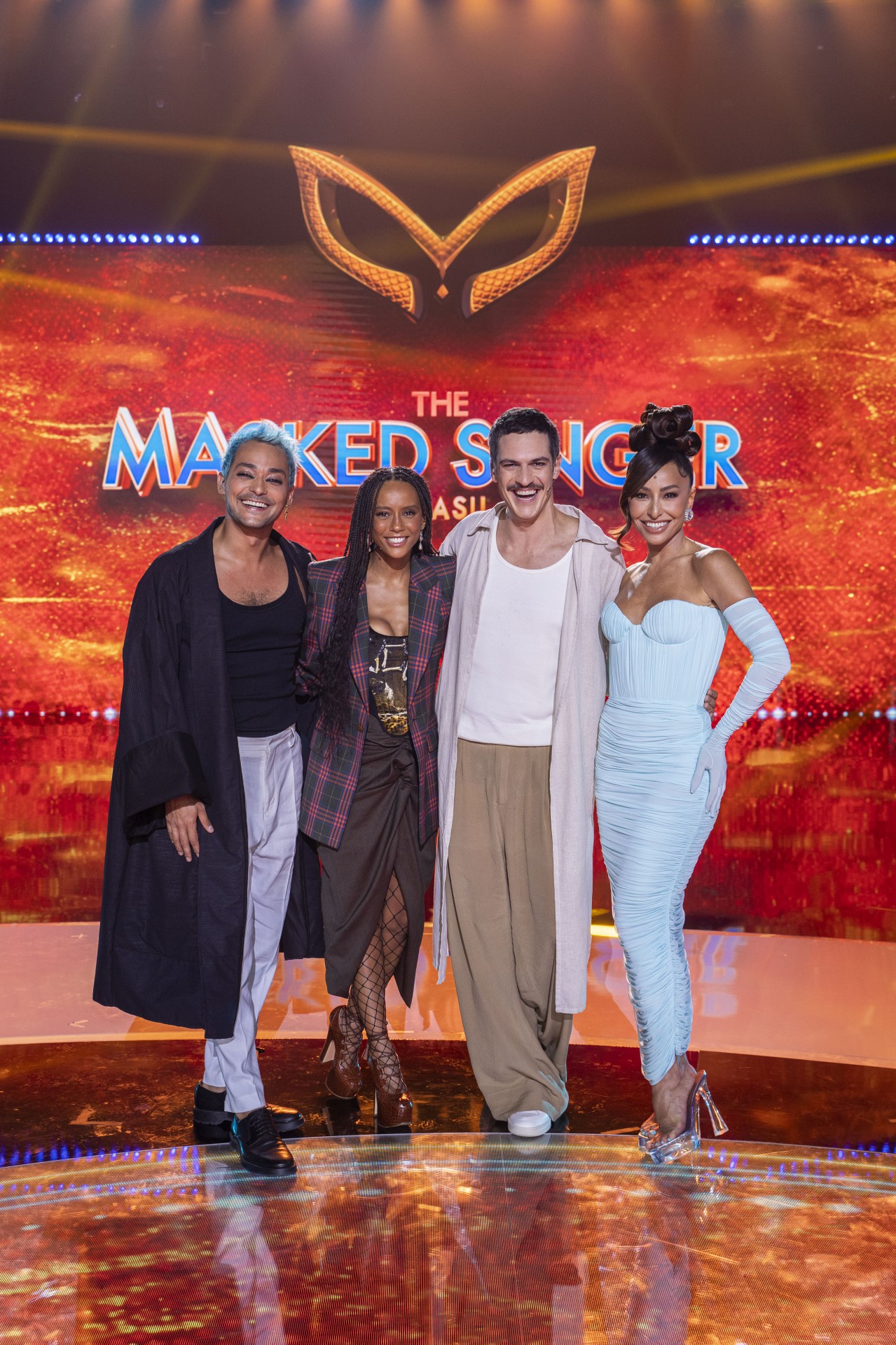 Os jurados Eduardo Sterblitch, Tais Araújo, Mateus Solano e Sabrina Sato - Mauricio Fidalgo/Globo