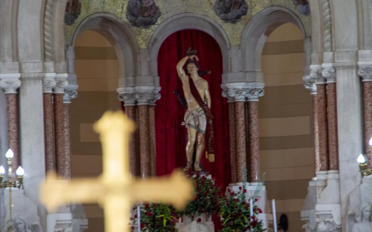 Dom Orani Tempesta celebra a missa do padroeiro da cidade do Rio de Janeiro, S&atilde;o Sebasti&atilde;o, na igreja dos Capuchinhos, na Tijuca zona Norte do Rio de Janeiro, manh&atilde; desta sexta-feira (20). 
