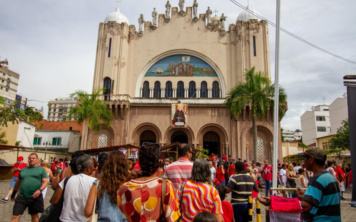 Dom Orani Tempesta celebra a missa do padroeiro da cidade do Rio de Janeiro, S&atilde;o Sebasti&atilde;o, na igreja dos Capuchinhos, na Tijuca zona Norte do Rio de Janeiro, manh&atilde; desta sexta-feira (20). 