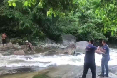 Adolescentes são resgatados em rio de Guapimirim