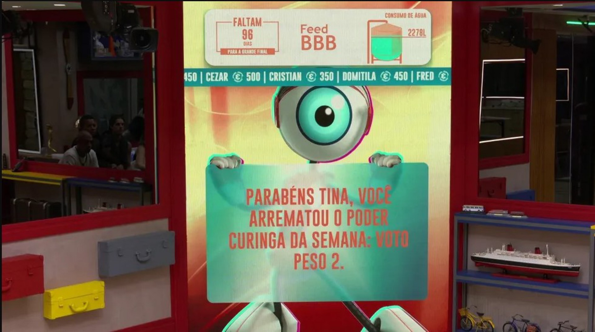 Tina é a ganhadora do 'Poder Curinga' da semana no 'BBB 23' - Reprodução/Globoplay