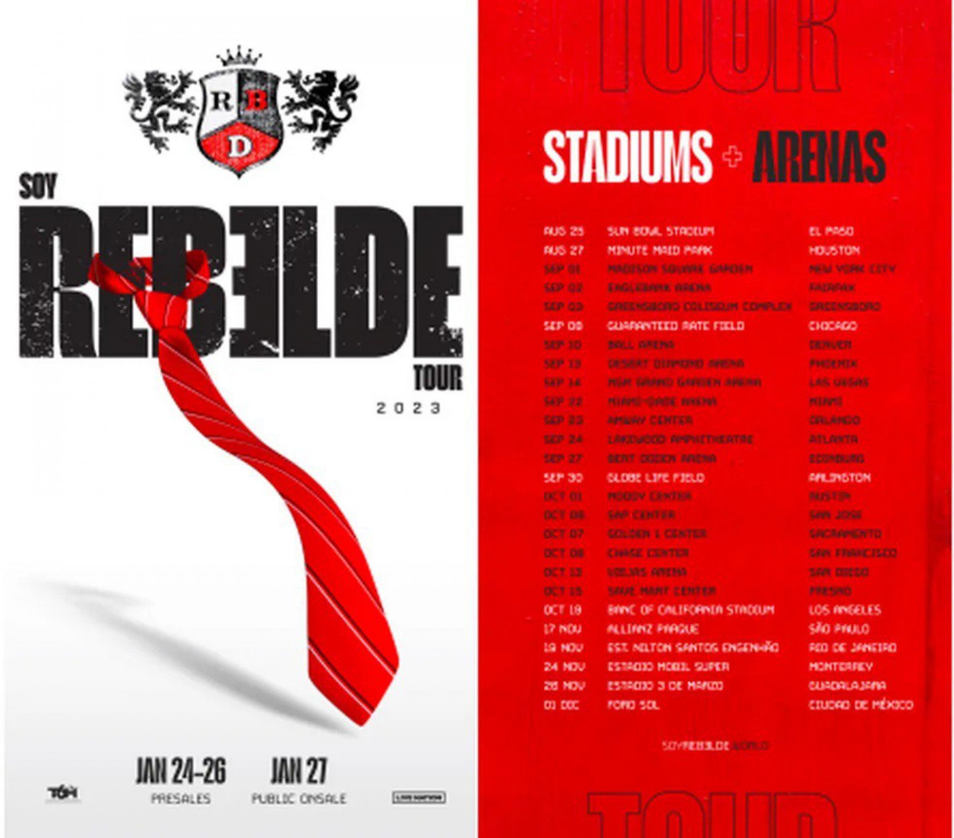 RBD anuncia shows da 'Soy Rebelde Tour 2023' no Brasil; confira preços