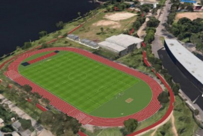 Axel Grael ordena o início das obras da pista de atletismo do Gragoatá