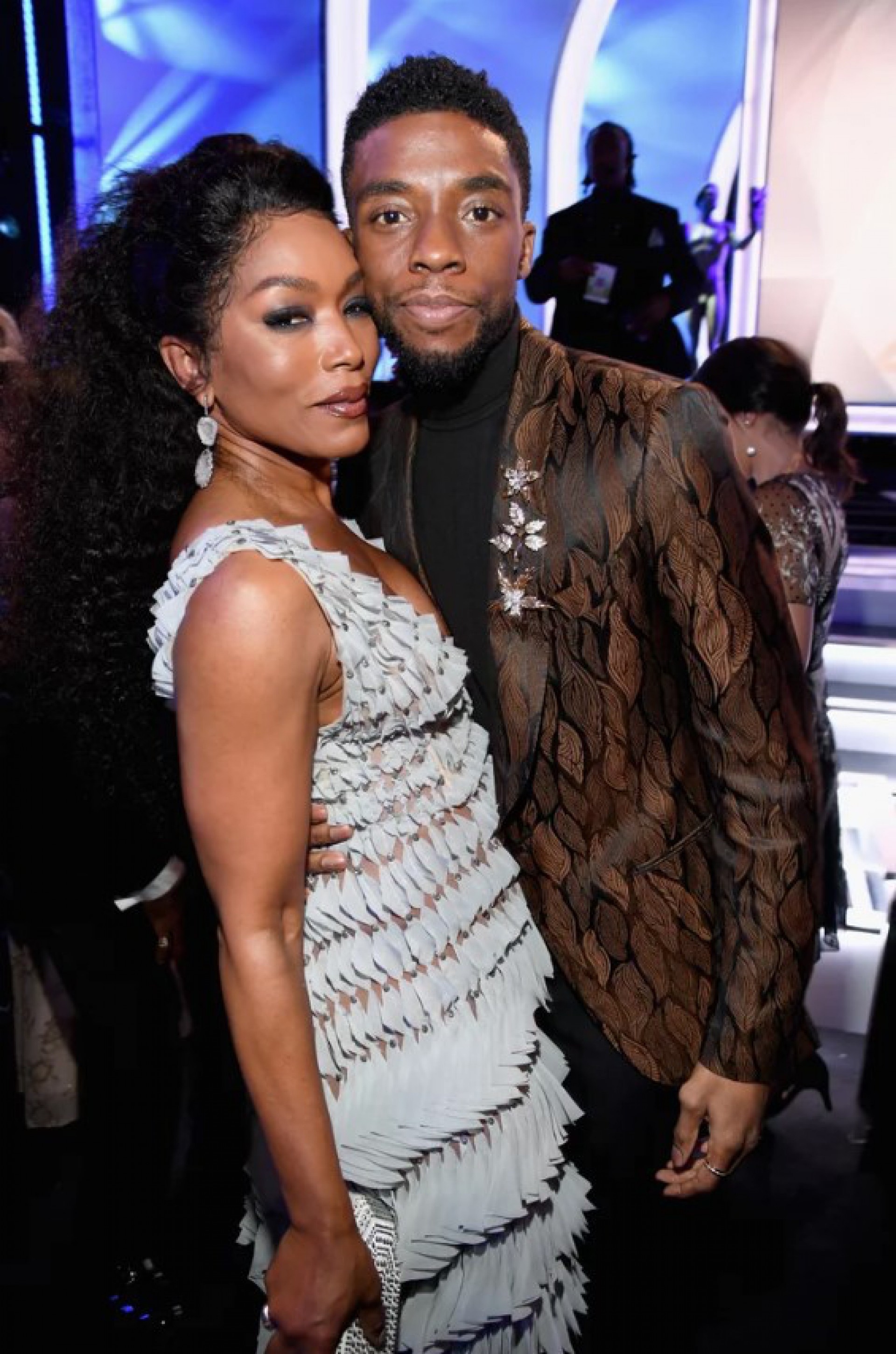 Angela Basset e Chadwick Boseman - Reprodução