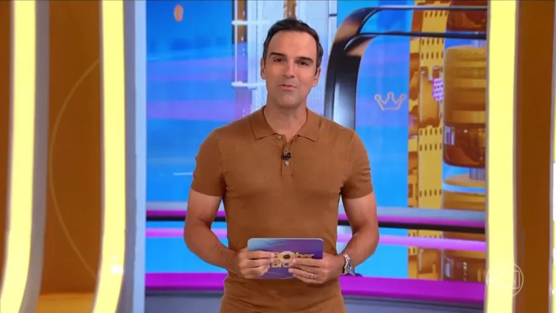 Tadeu Schmidt explicou o jogo da discórdia para os brothers - Reprodução