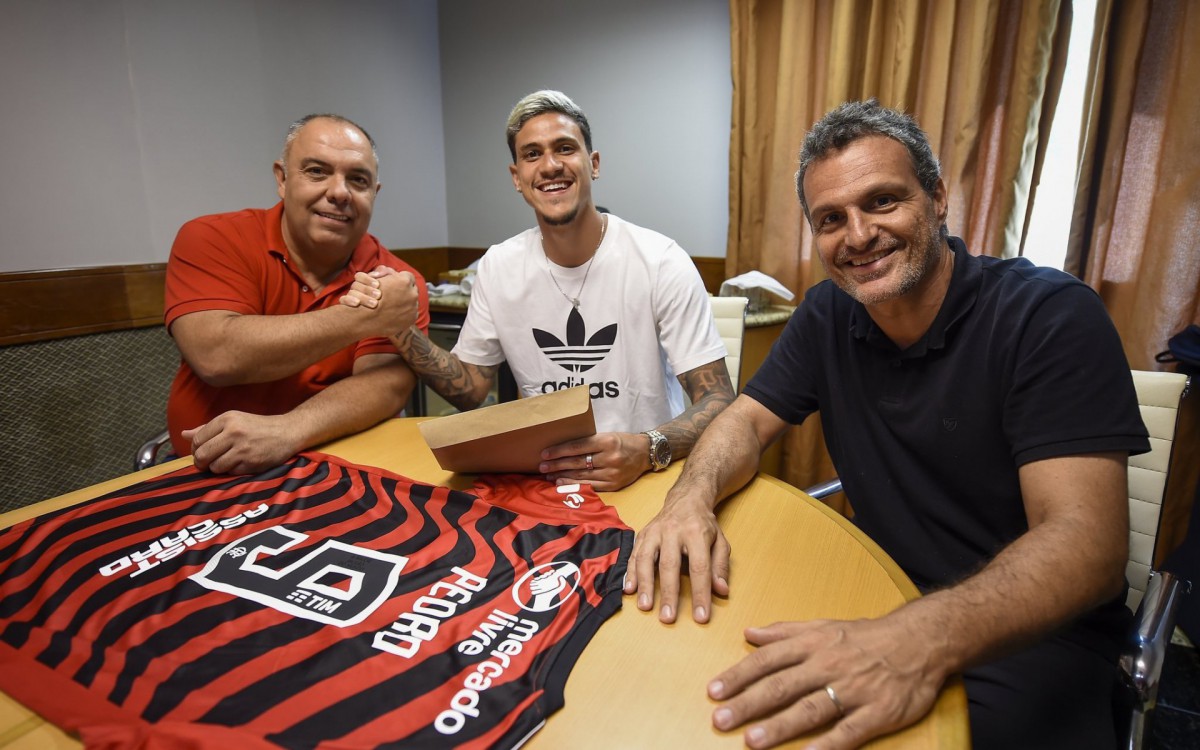 Pedro renova com o Flamengo até 2027. Foto Divulgação - Marcelo Cortes/ Flamengo