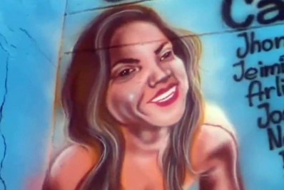 Shakira é retratada no mural da Associação de Cornos de Soledad, Colômbia
