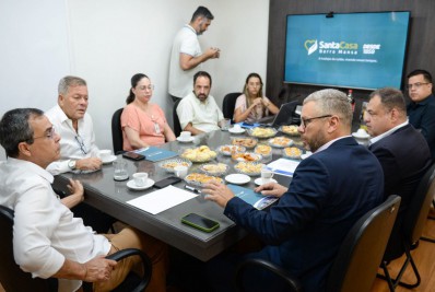 Drable participa de reunião sobre obra no Pronto Socorro da Santa Casa