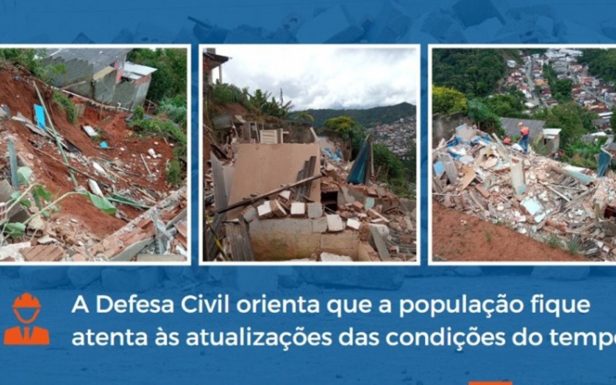 Defesa Civil de Teres&oacute;polis faz a demoli&ccedil;&atilde;o de casas em &aacute;rea de risco, na Vila Muqui