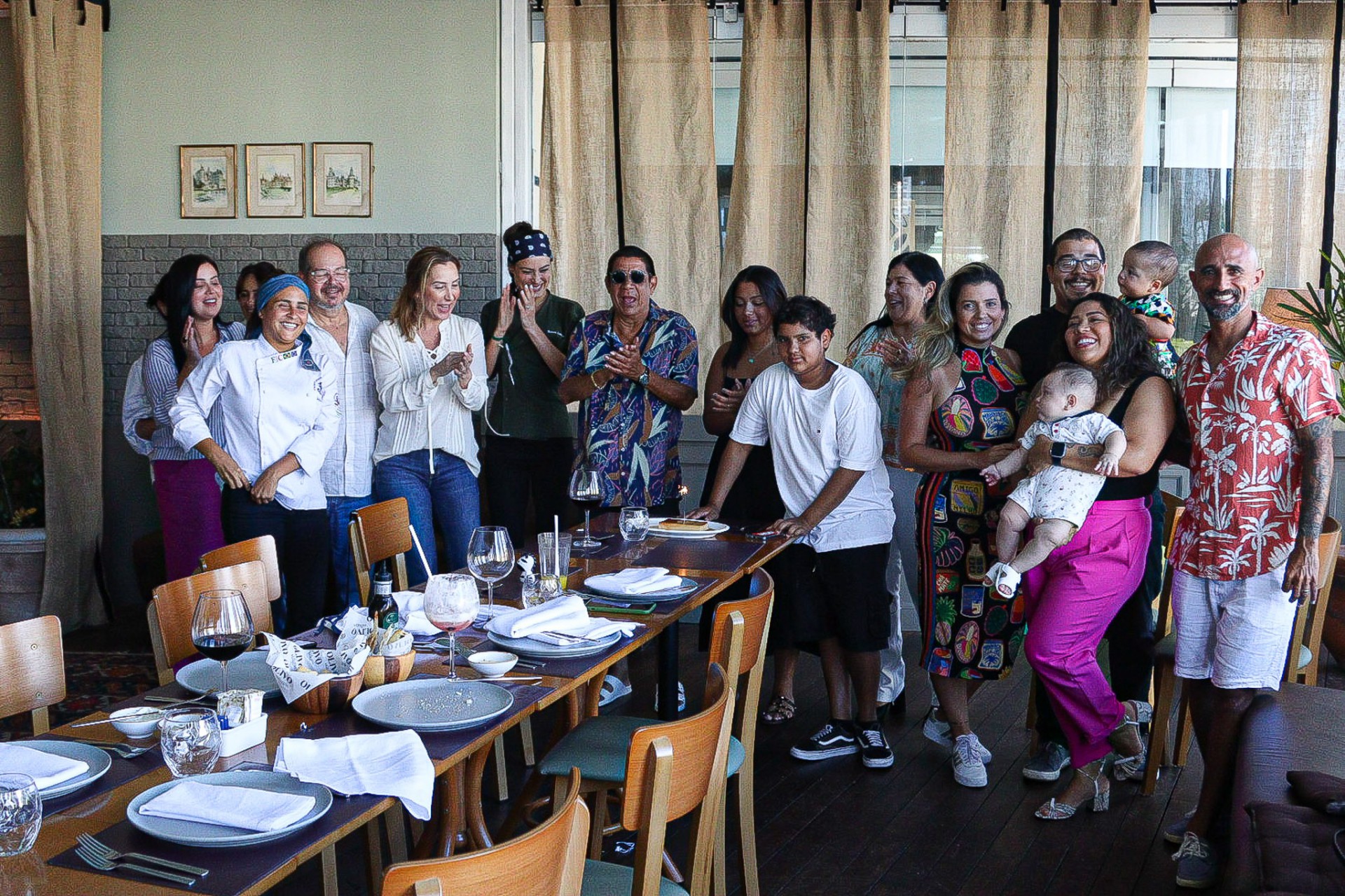 Zeca Pagodinho comemora o aniversário da filha ao lado dos familiares  - Edson Aipim / Agnews