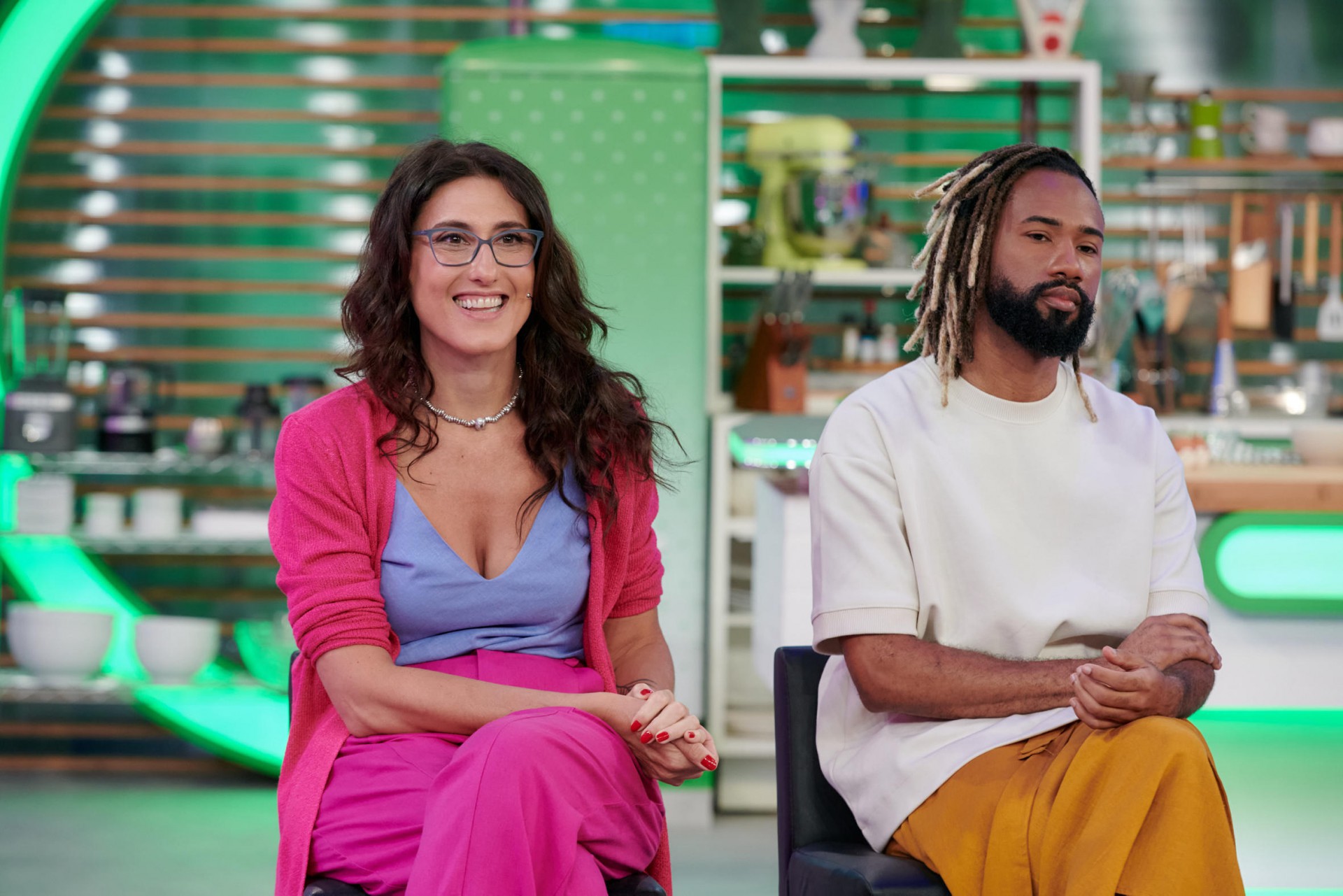 Paola Carosella e João Diamante no 'Minha Mãe Cozinha Melhor Que a Sua' - Cadu Pilotto / Globo