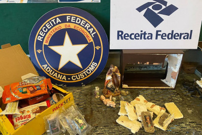 Receita Federal apreende maconha em embalagem de chocolate e com imagens sacras no Galeão