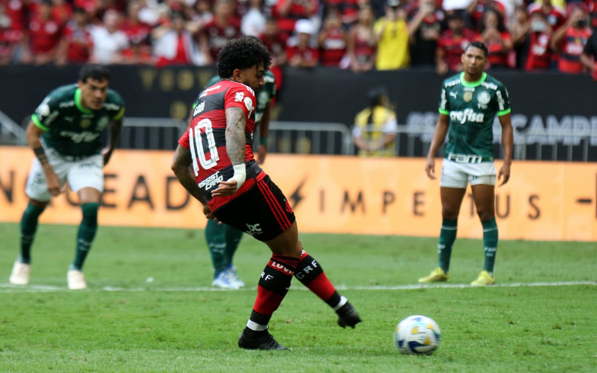 Gabigol marcou duas vezes na final da Supercopa do BrasilSERGIO LIMA / AFP - SERGIO LIMA / AFP