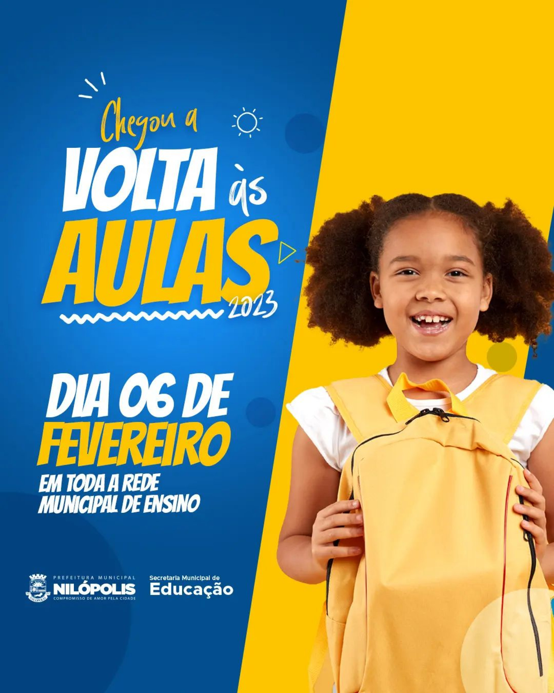 Volta &agrave;s aulas na rede municipal de Nil&oacute;polis - Divulga&ccedil;&atilde;o