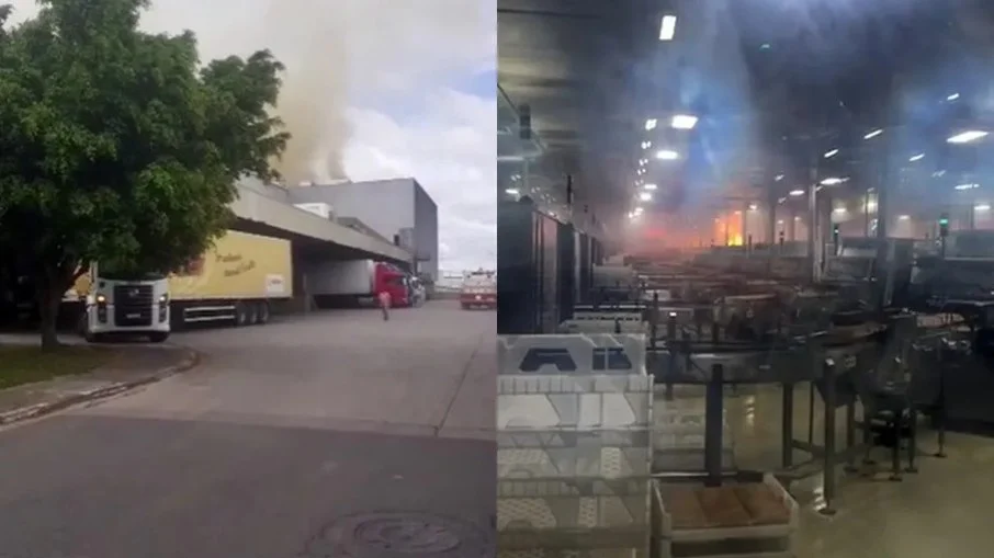 Incêndio atinge parte do setor de embalagens de fábrica da Bauducco