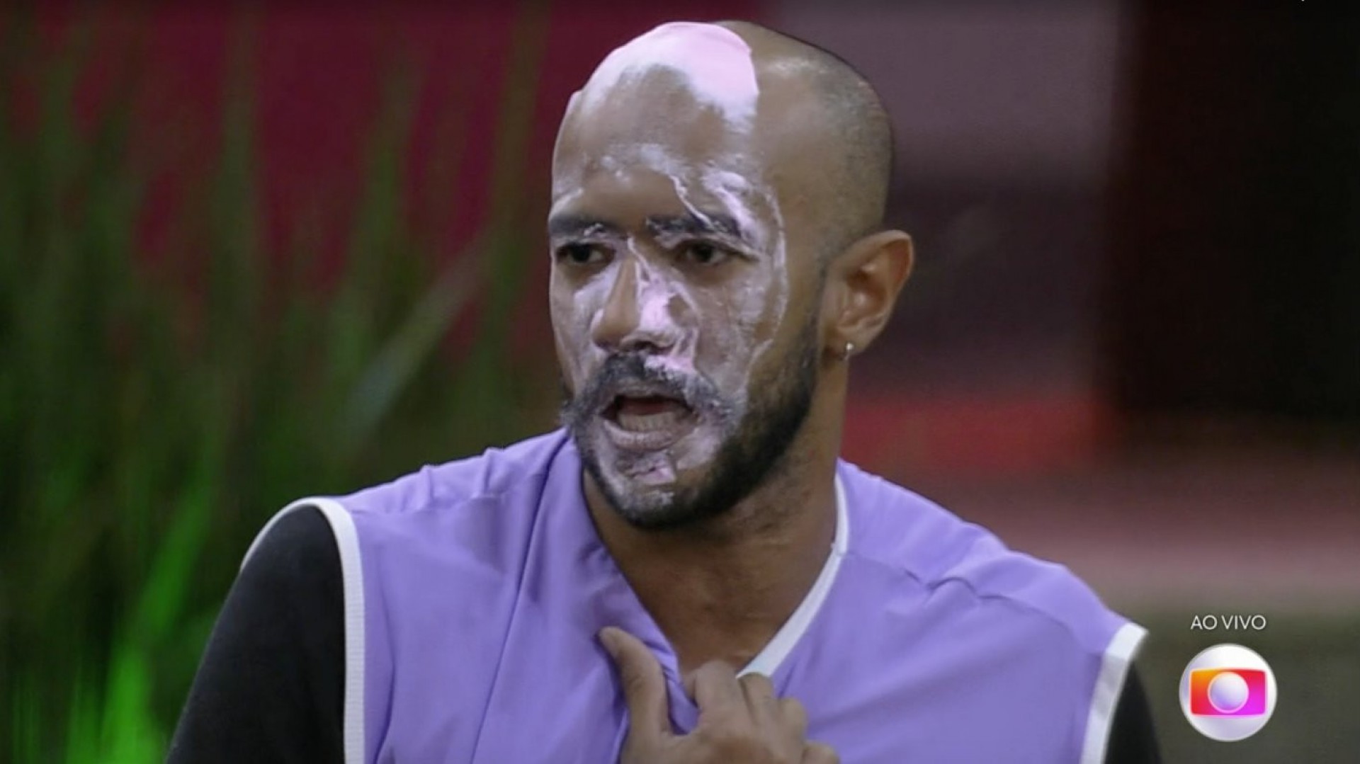 Participantes levaram torta na cara no jogo da discórdia desta segunda-feira no 'BBB 23' - Reprodução