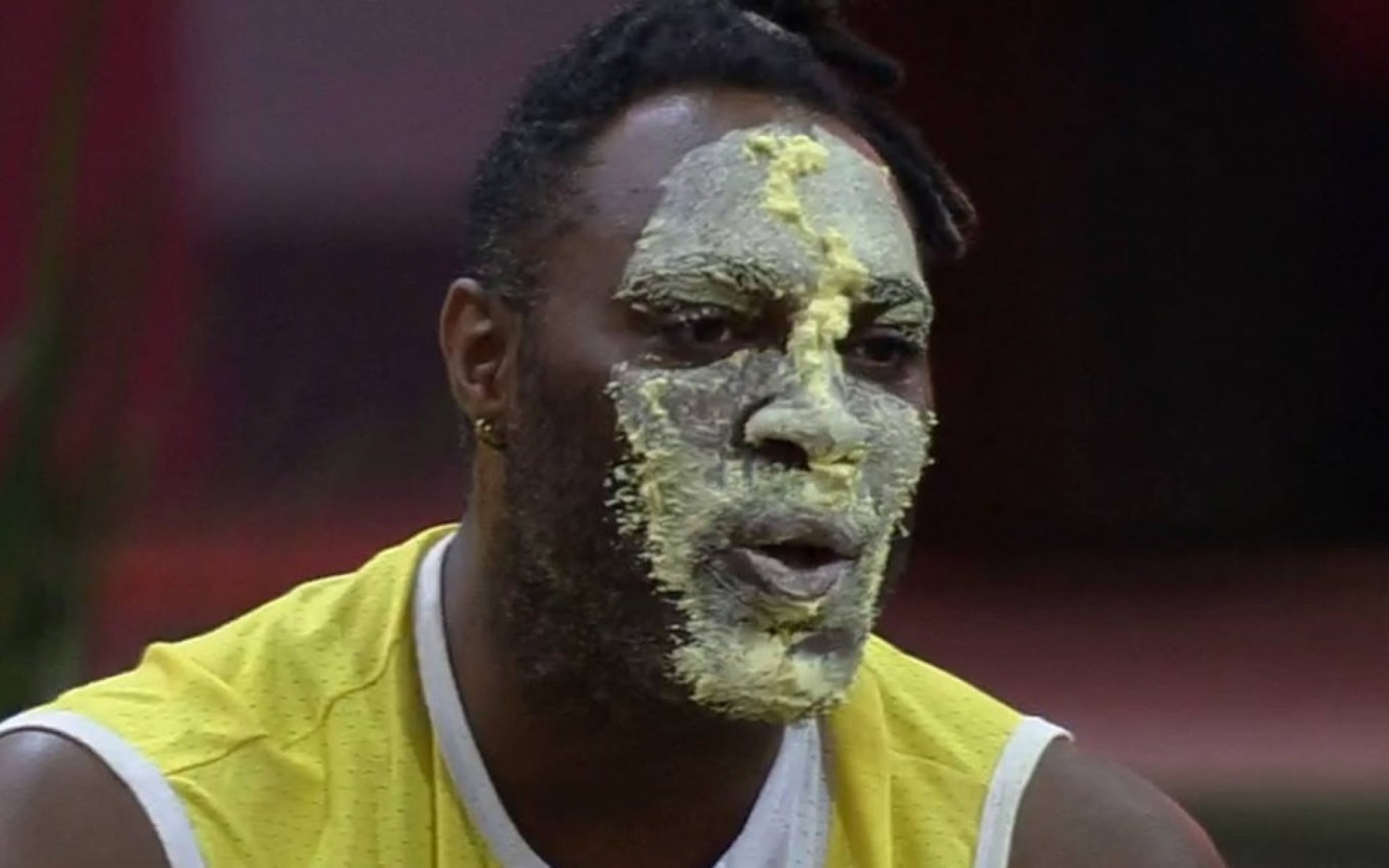 Participantes levaram torta na cara no jogo da discórdia desta segunda-feira no 'BBB 23' - Reprodução