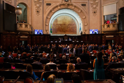 Deputados eleitos tomam posse no Palácio Tiradentes, antiga sede da Alerj