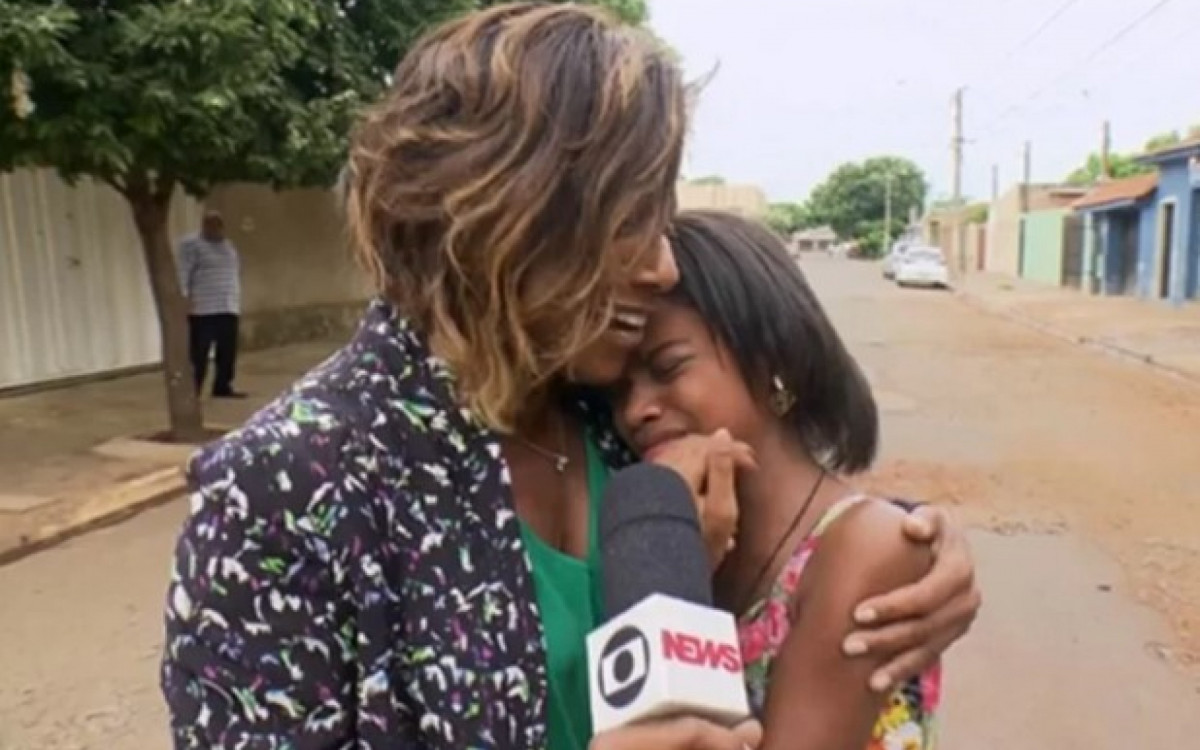 Mirella Archangelo e Gloria Maria se conheceram em reportagem do 'Fantástico' de 2017 - Reprodução/TV Globo