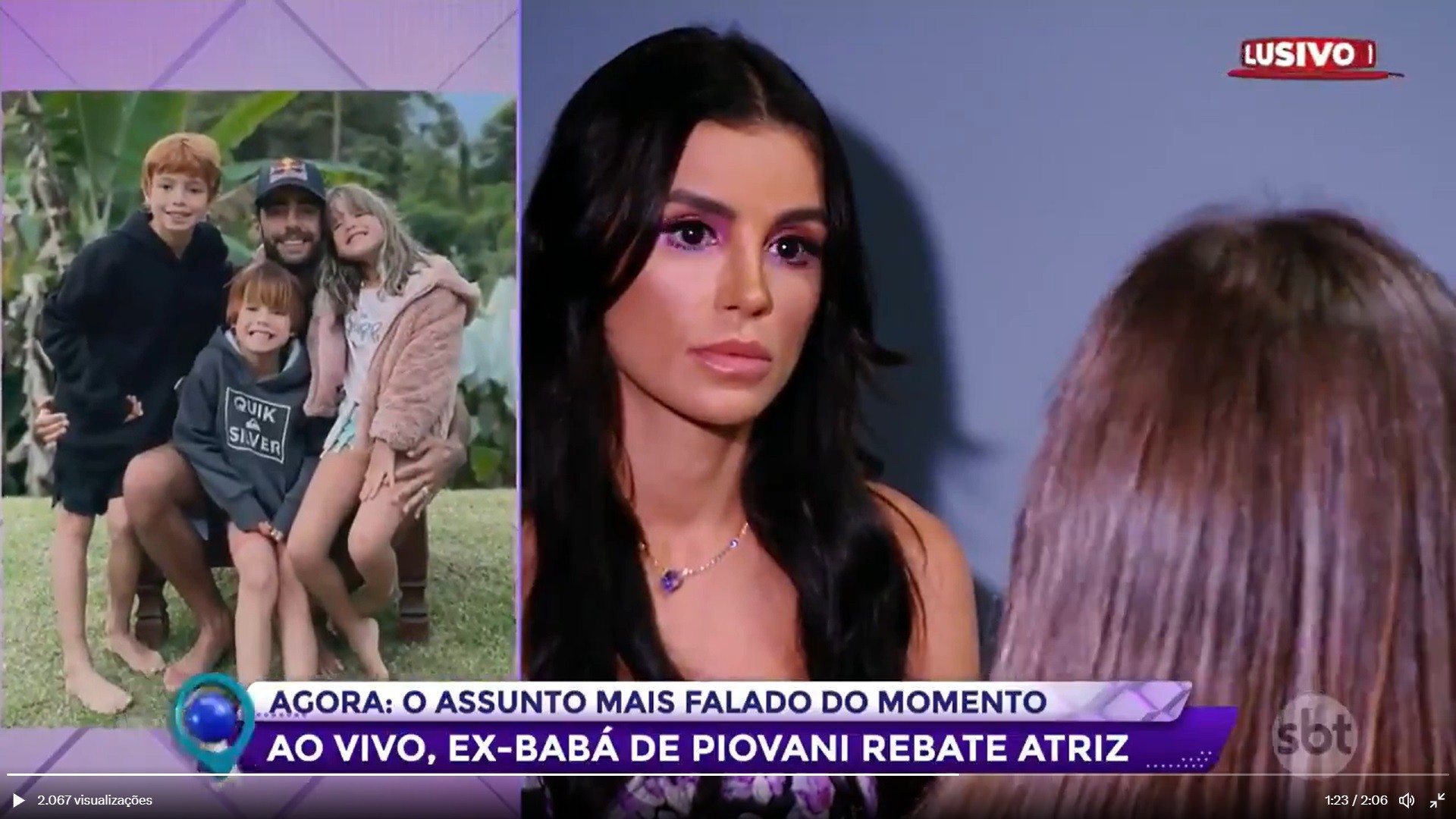Ex-babá rebate Luana Piovani após sair em defesa de Pedro Scooby - Reprodução de vídeo / SBT
