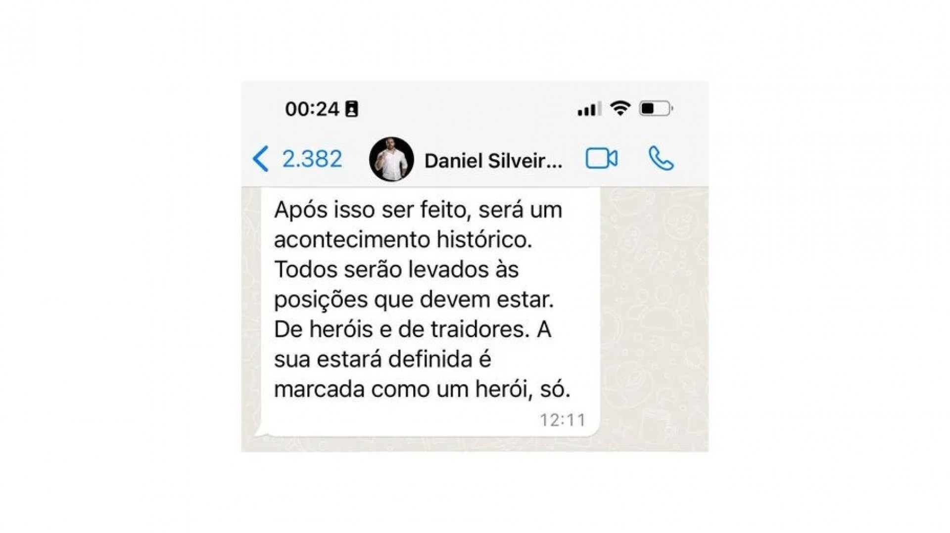 Prints Daniel Silveira - Reprodu&ccedil;&atilde;o: arquivos de Marcos do Val - 02/02/2023