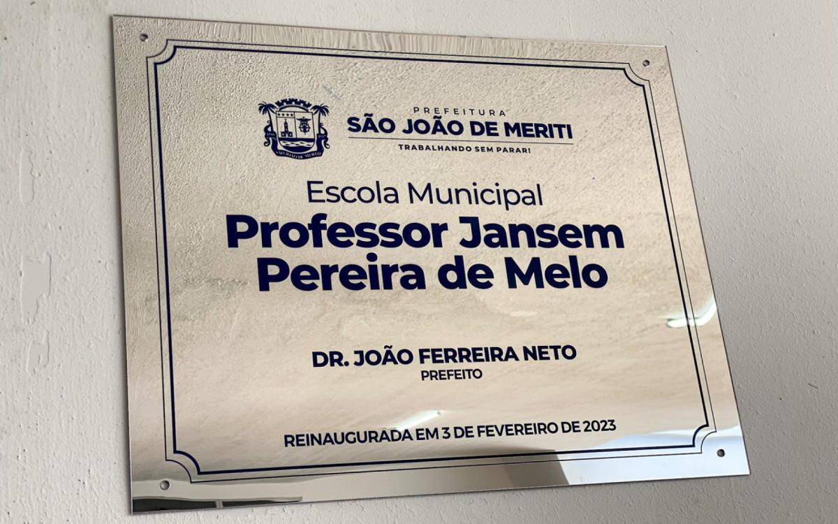 Reinaugura&ccedil;&atilde;o da Escola Municipal Professor Jansem Pereira de Melo, em Meriti
