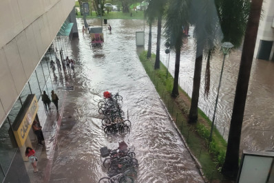 Chuva forte causa alagamentos e quedas de árvores na Região Metropolitana do Rio