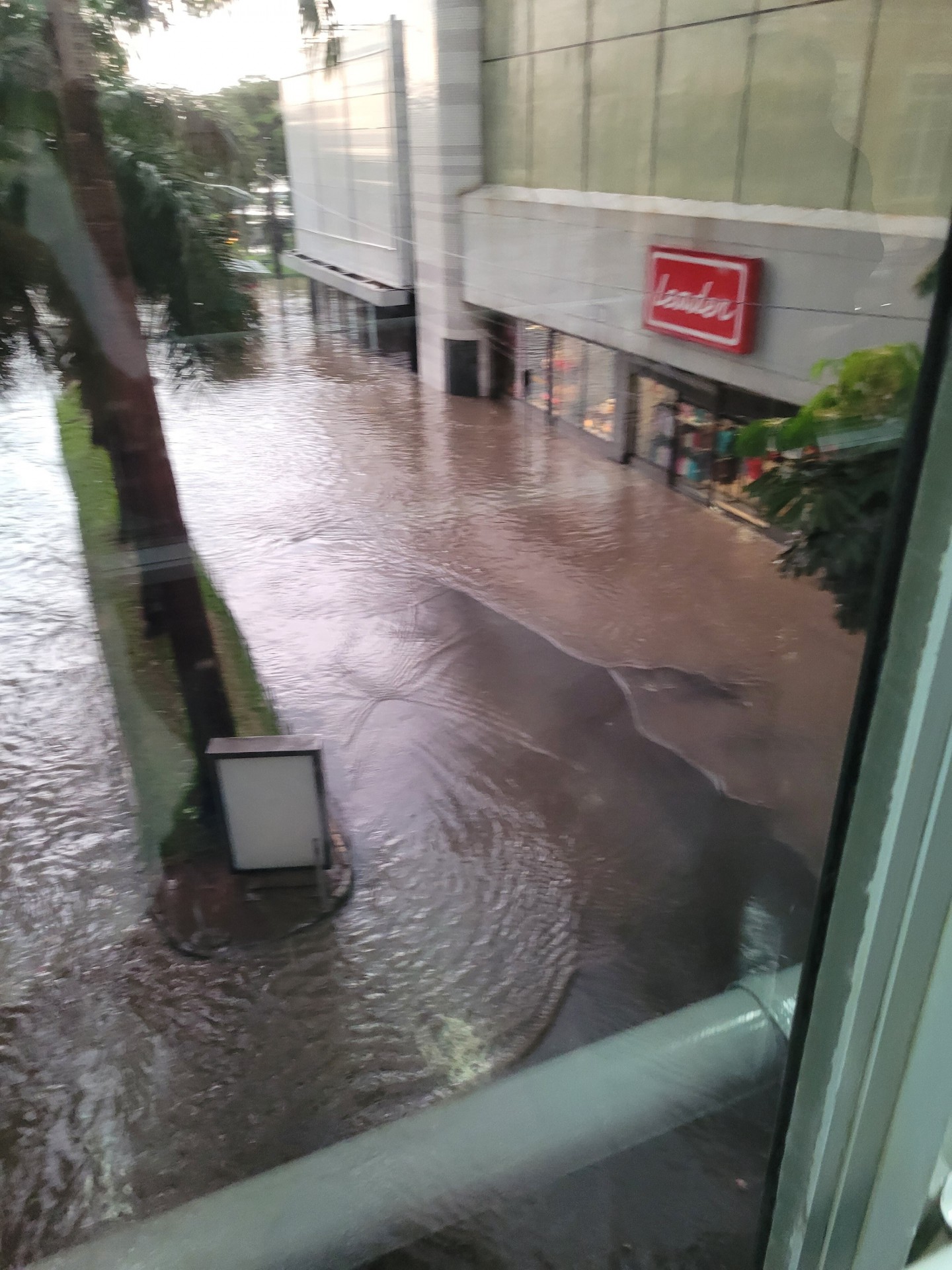 Centro de Niterói foi tomado pelas águas das chuvas após o temporal desta sexta-feira - Reprodução/Redes Sociais