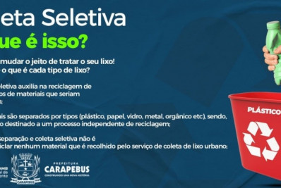 Coleta seletiva de lixo disponibiliza ações direcionadas à educação ambiental e por um município mais limpo