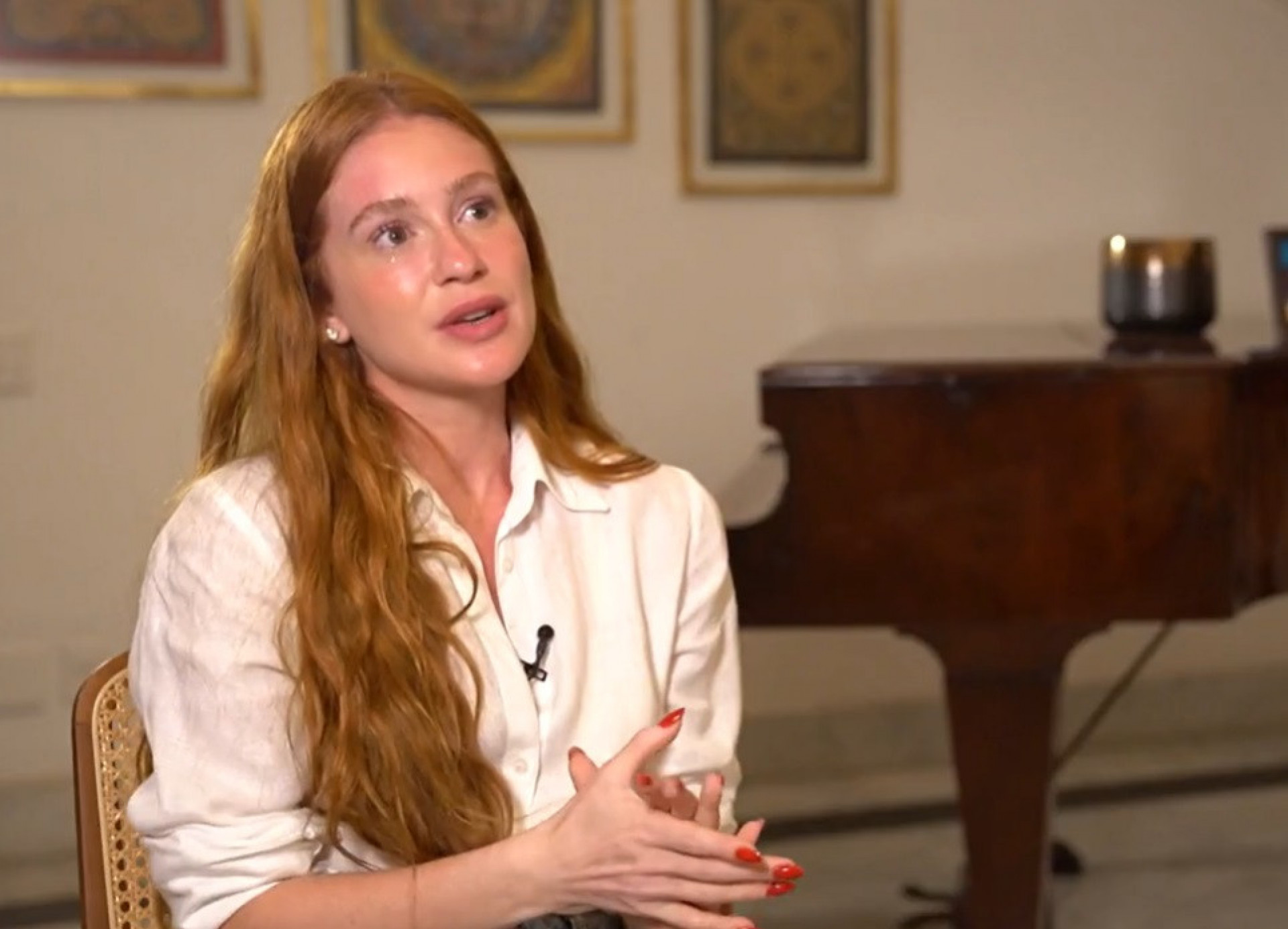 Marina Ruy Barbosa se emociona ao falar sobre Gloria Maria  - Reprodução de vídeo / TV Globo