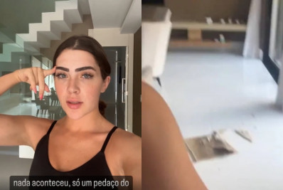 Jade Picon passa perrengue em casa no Rio: 'Caiu um pedaço do teto'