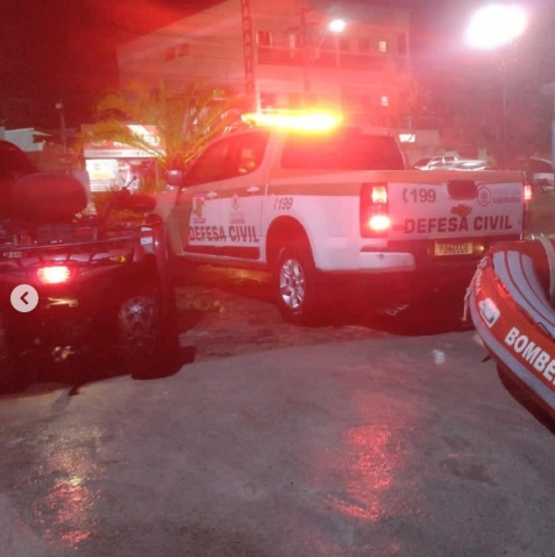 Chuva que atingiu Saquarema na noite de terça-feira causou estragos na cidade - Divulgação/Prefeitura de Saquarema