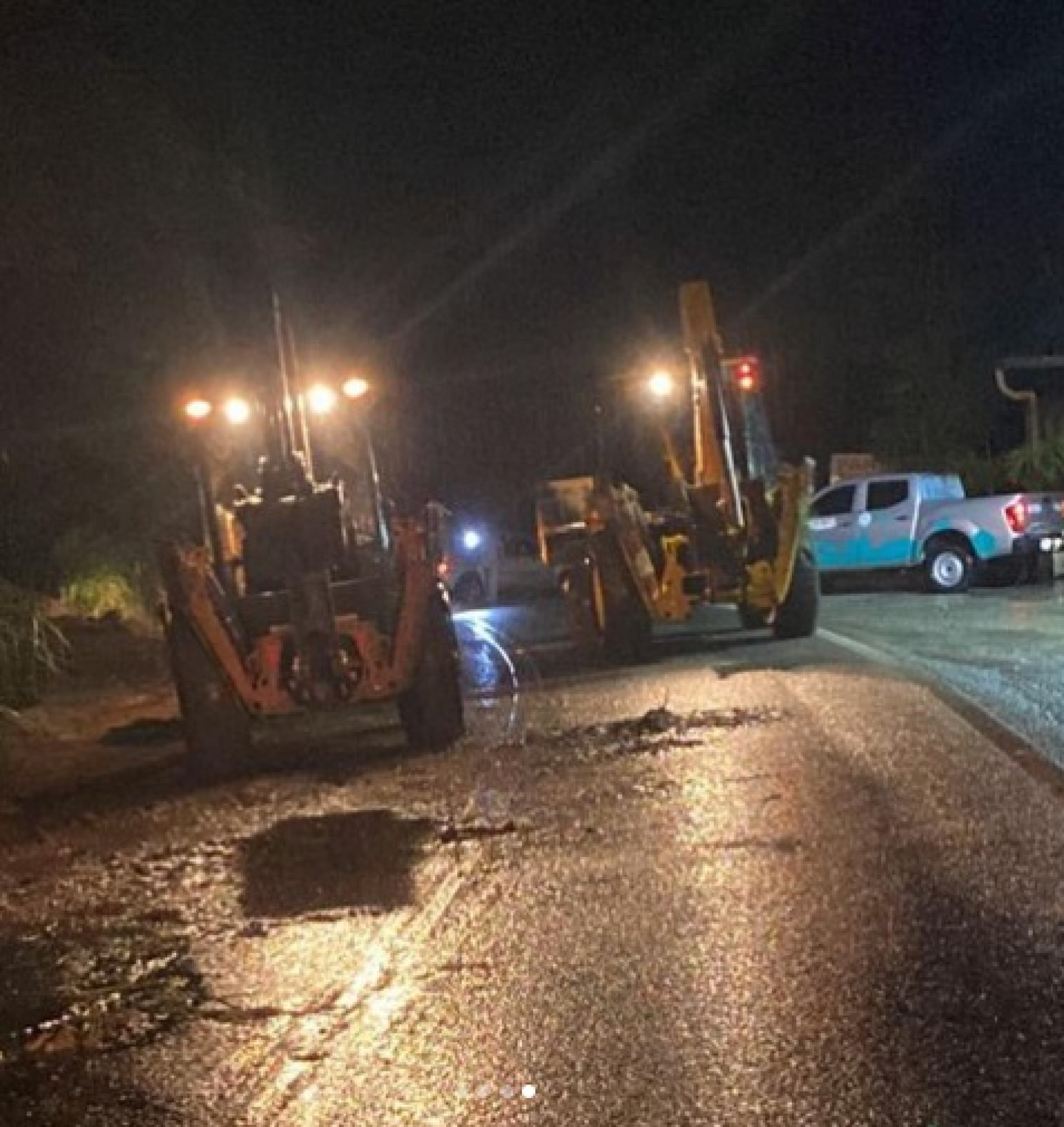 Chuva que atingiu Saquarema na noite de terça-feira causou estragos na cidade - Divulgação/Prefeitura de Saquarema