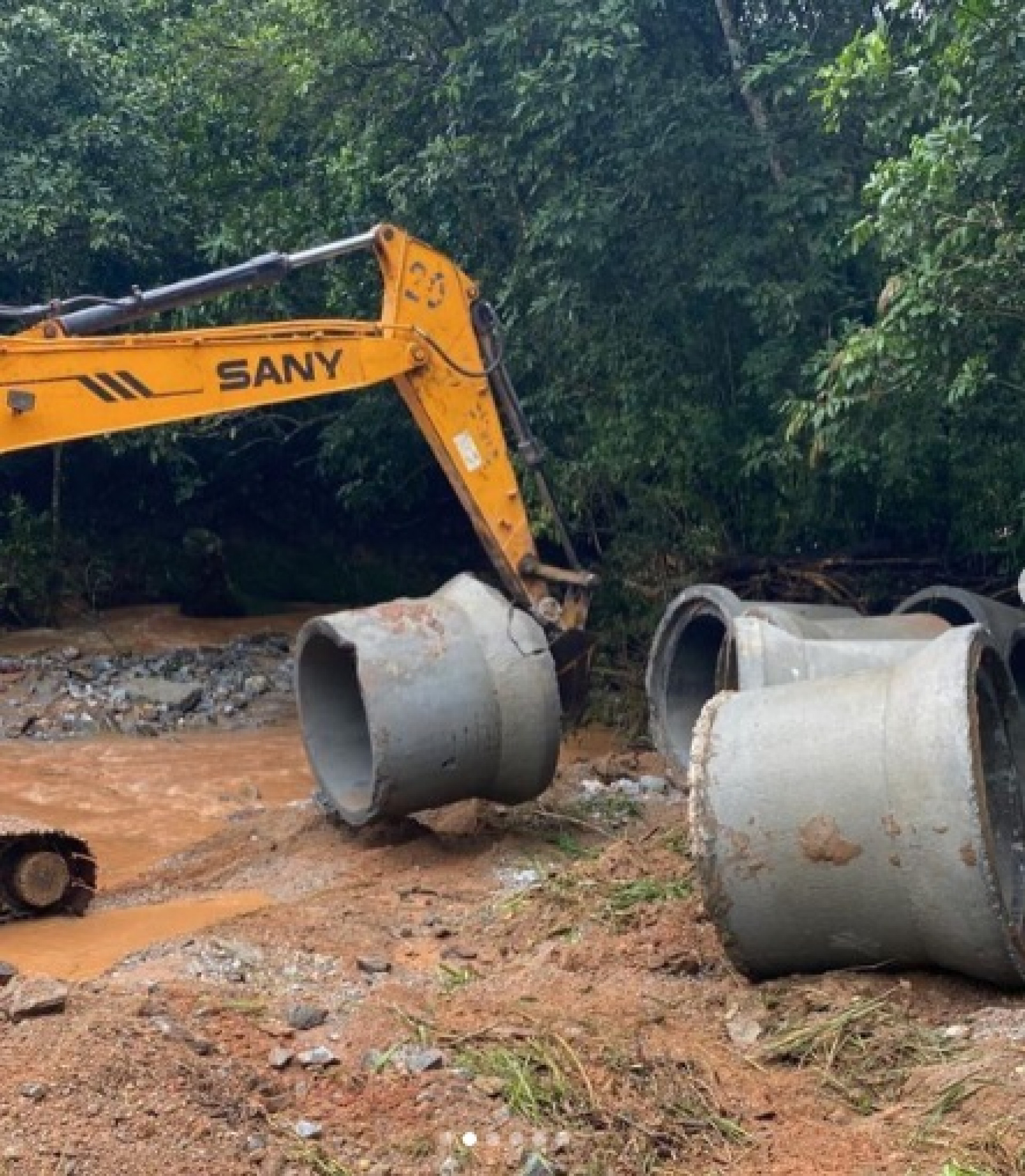 Chuva que atingiu Saquarema na noite de terça-feira causou estragos na cidade - Divulgação/Prefeitura de Saquarema
