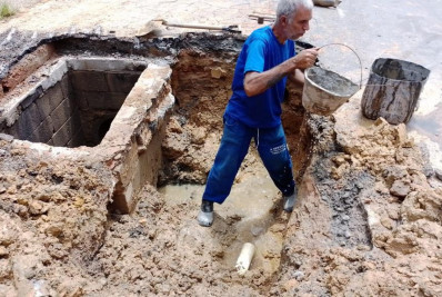 Obras realiza reparo em sistema de drenagem na Cidade Nova