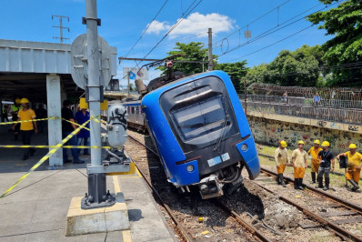 Trem descarrila na estação de Deodoro e afeta horários do ramal Santa Cruz