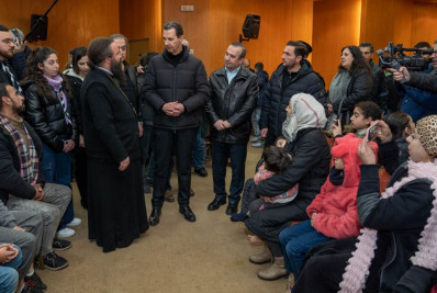 Presidente da Síria visita vítimas do terremoto