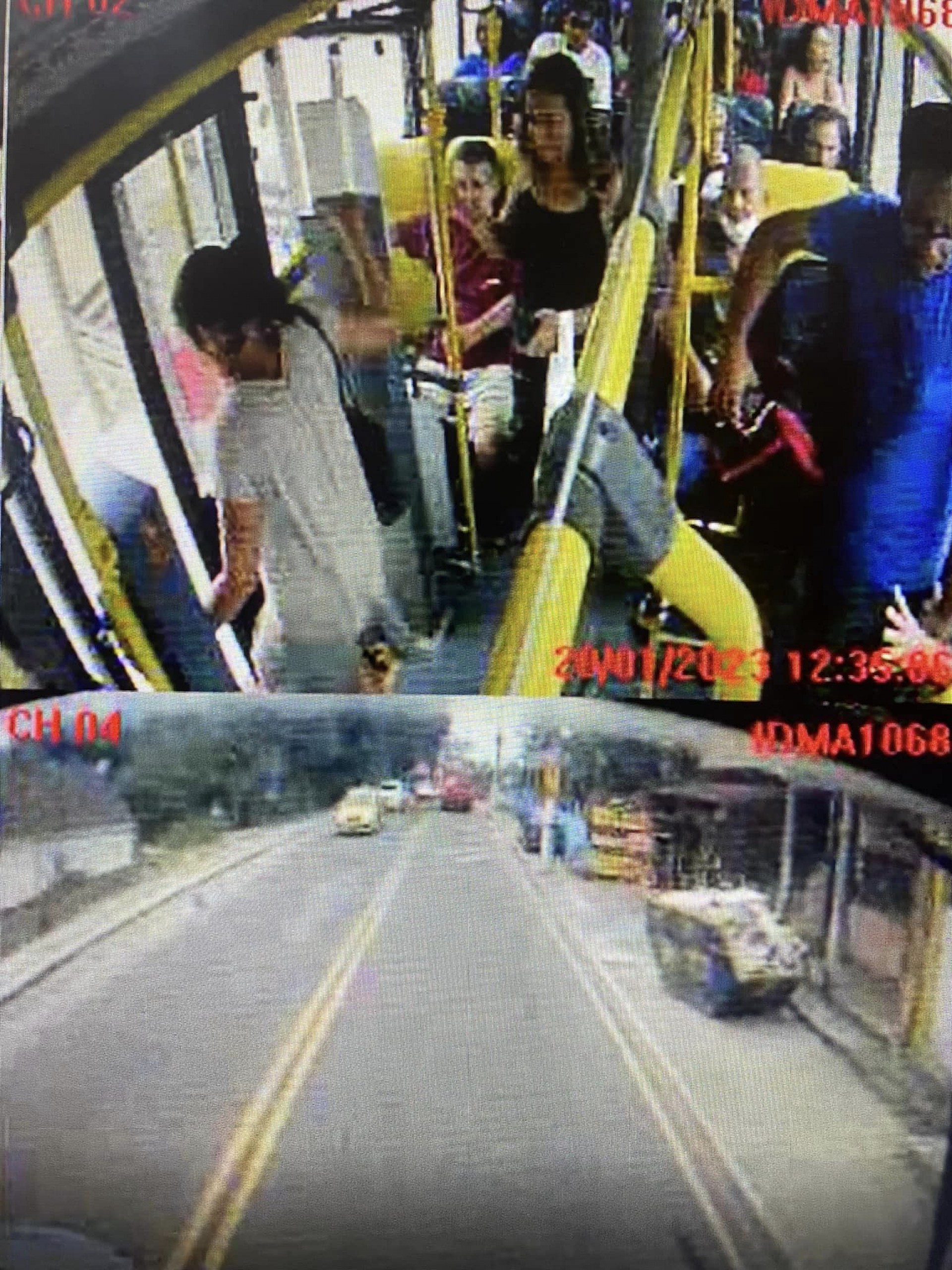 Imagens de câmeras de segurança mostram Adriana Silva Estevam descendo de ônibus em Maricá
