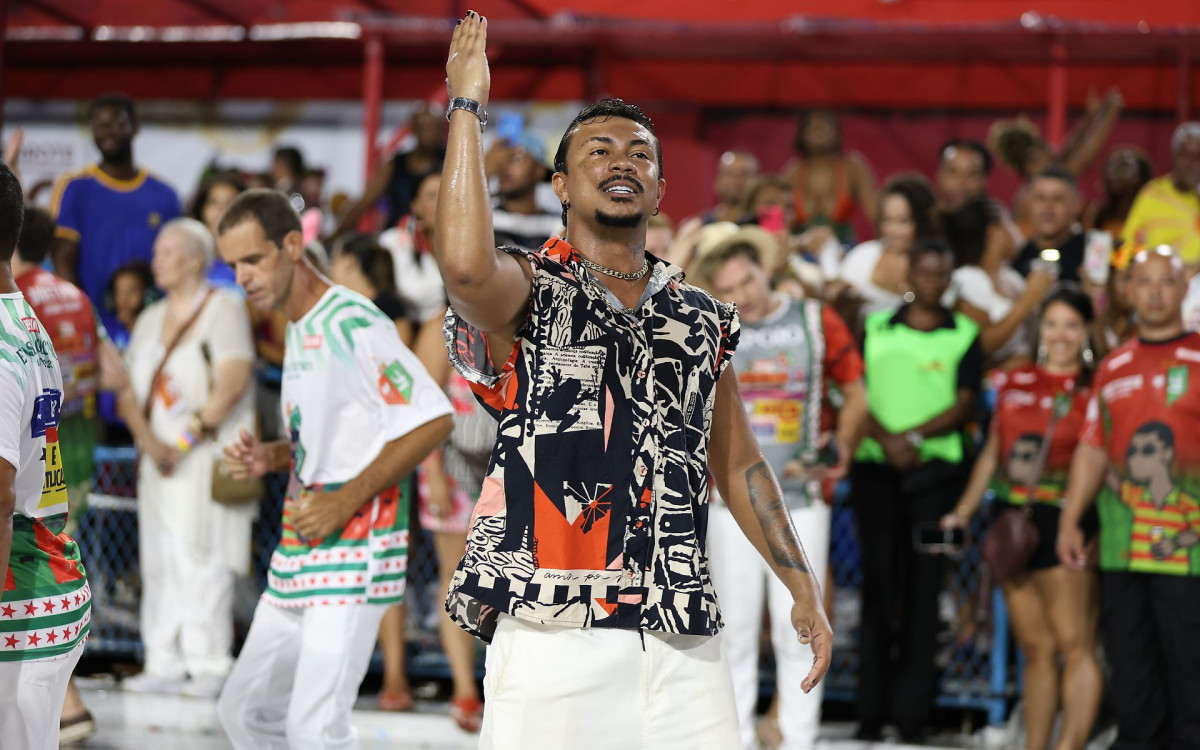 Xam&atilde; no ensaio t&eacute;cnico da Grande Rio