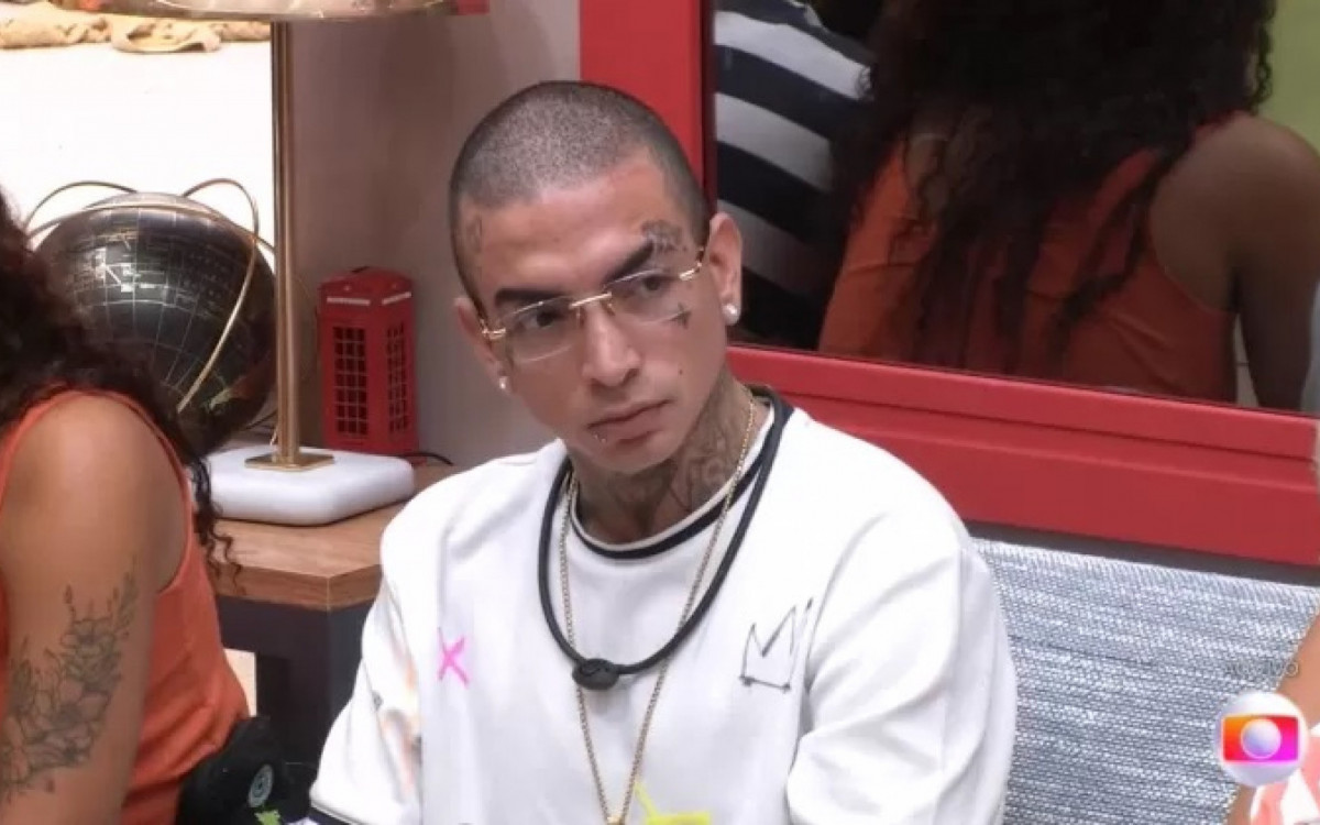 MC Guimê foi indicado ao paredão pelo líder Gustavo - Reprodução