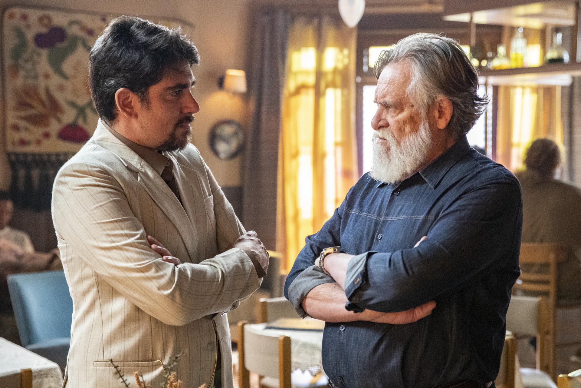 Nóe (Marcelo Adnet) e Coronel Tertúlio (José de Abreu) - Fábio Rocha / TV Globo