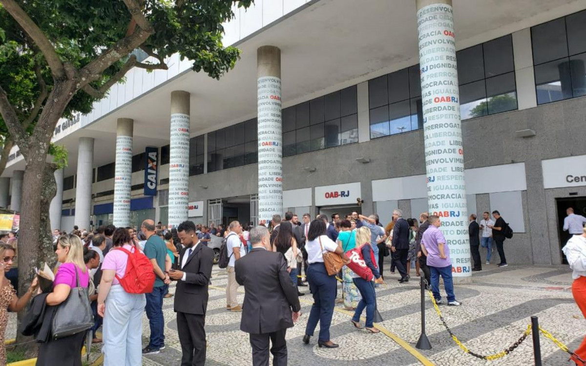 Prédio sede da OAB na Marechal Câmara, 150, no Centro, foi evacuado por ameaça de bomba - Divulgação/OAB