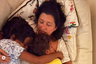 Regina Casé encanta internautas ao mostrar momento fofo com filho e neto