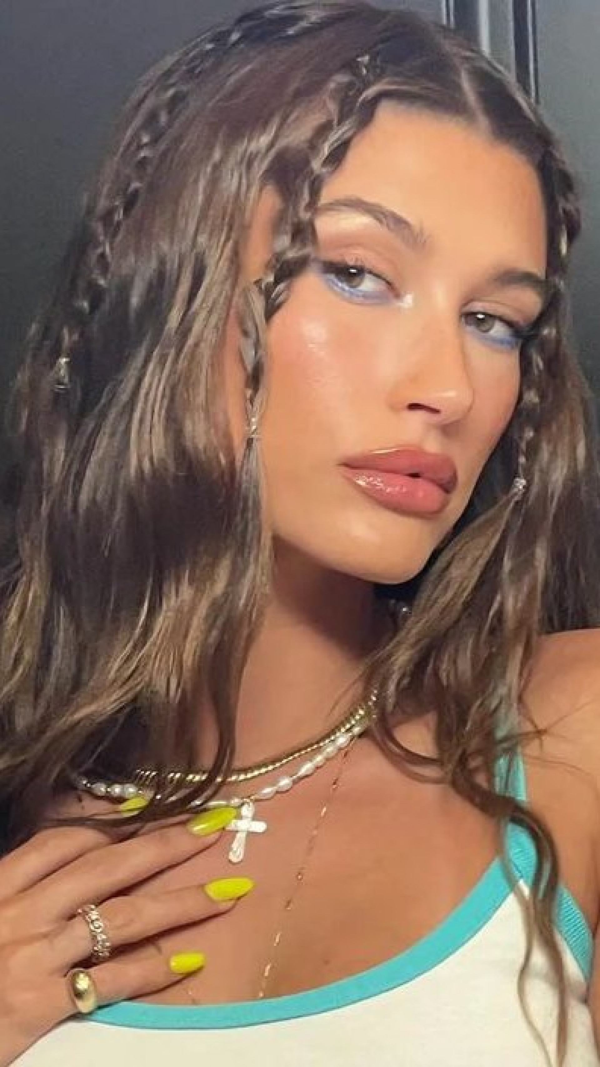 Após comentários de que o TikTok era direcionado à ex de Justin, Hailey deletou o vídeo - Reprodução Internet