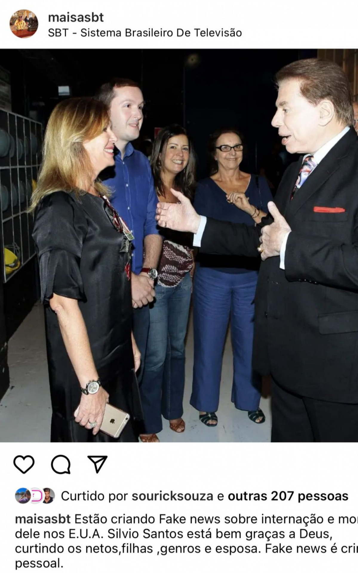 Noticia Sobre Silvio Santos Reprodu O Instagram