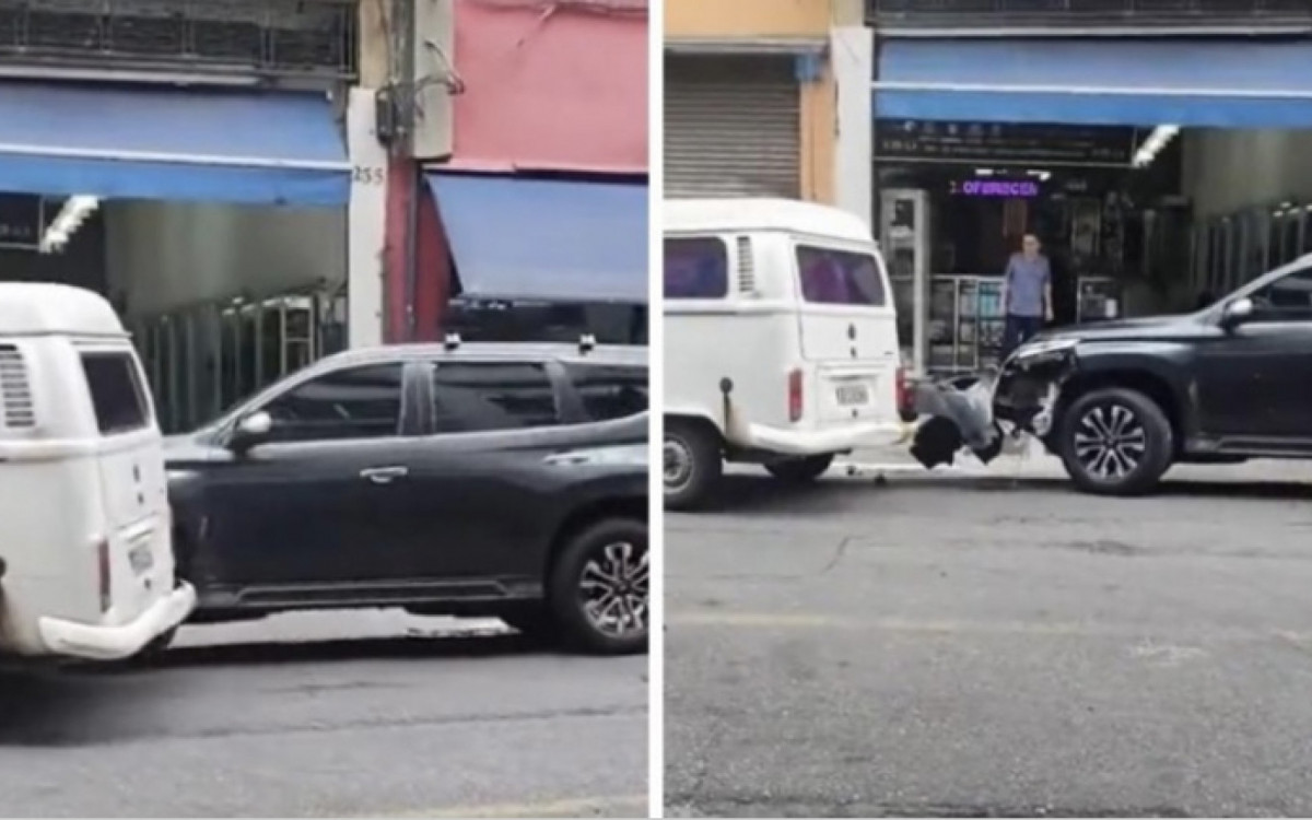 Motorista de kombi bate em carro de Celso Russomanno