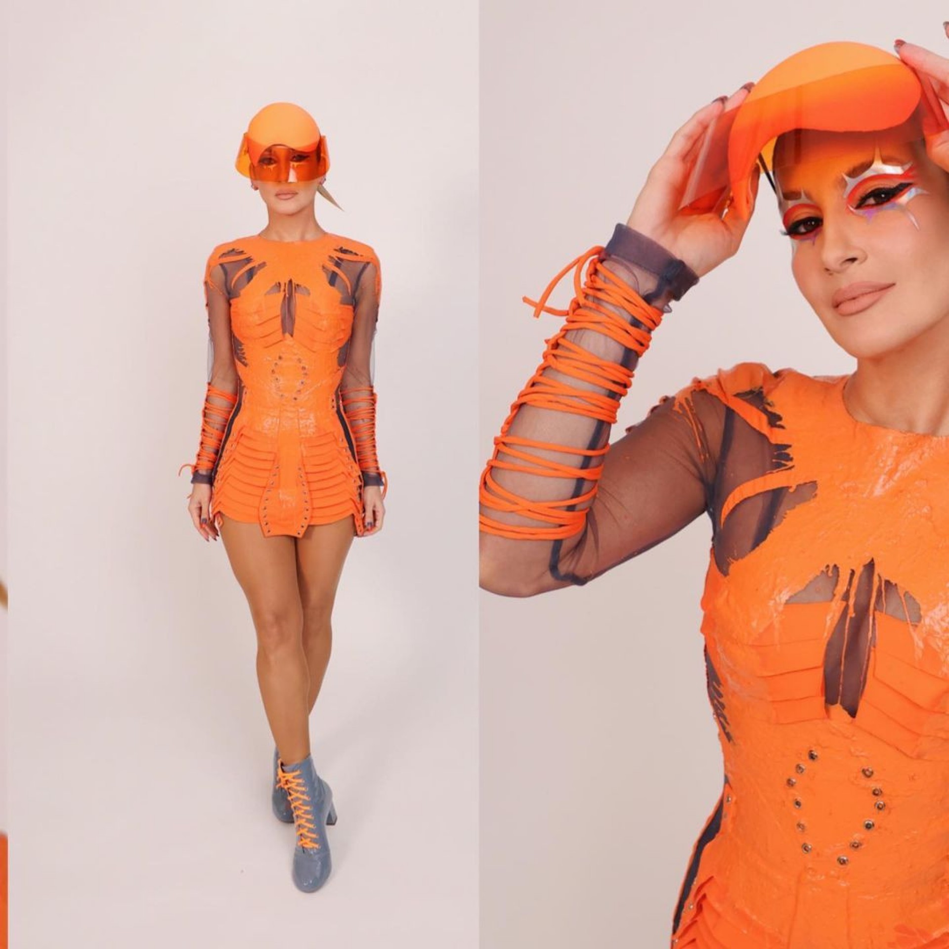 Claudia Leitte usa fantasia de motociclista no Carnaval de Salvador - Reprodução Internet